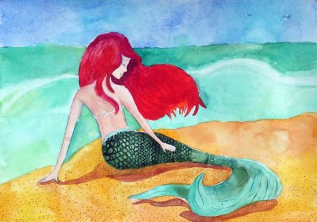 Детские рисунки русалок