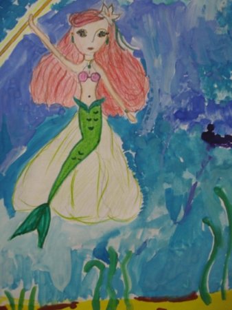 Русалка детский рисунок