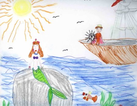 Русалочка для рисования