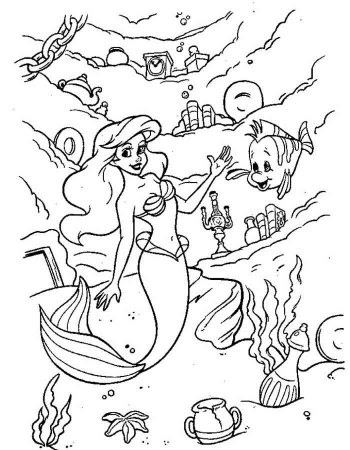 Русалка с ребёнком эскизы