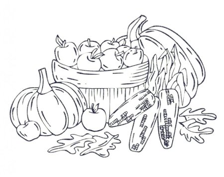 Осенний урожай раскраска