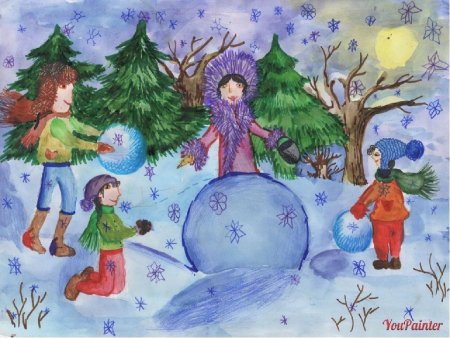 Конкурс рисунков новый год в моей семье