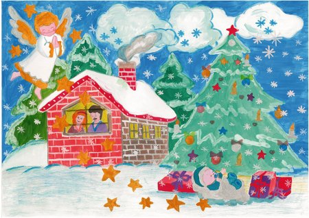 Новый год в моей семье рисунок