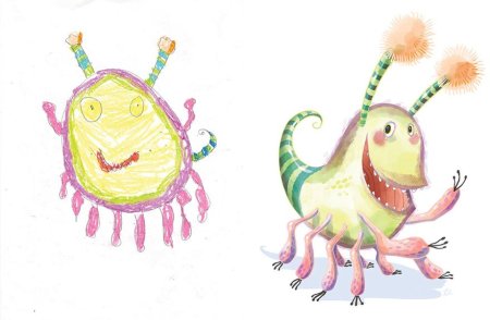 Монстр детский рисунок
