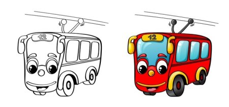 Раскраска троллейбус