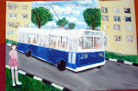 Рисование троллейбус