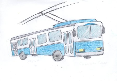 Троллейбус рисунок