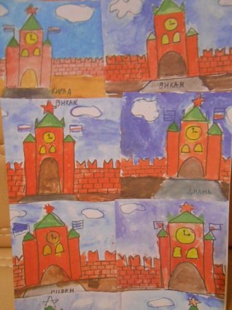 Рисование Московского Кремля