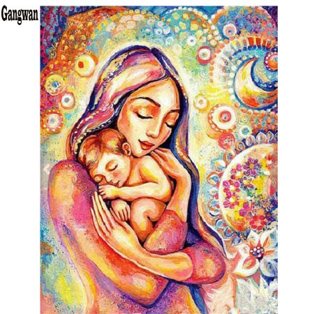 Мама и малыш живопись