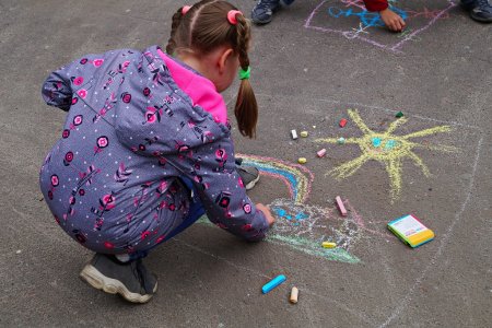 Рисование мелками