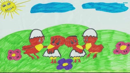 Рисунок к пьесе Мусоргского балет невылупившихся птенцов