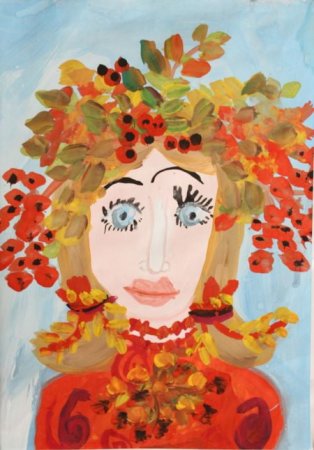 Рисование портрет осени