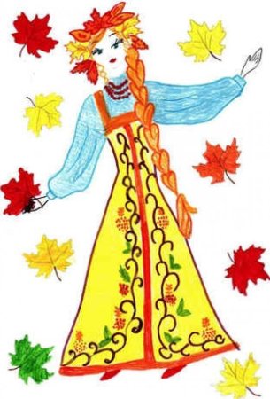 Осенний наряд рисование