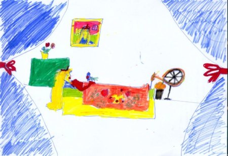 Детские рисунки спящей красавицы