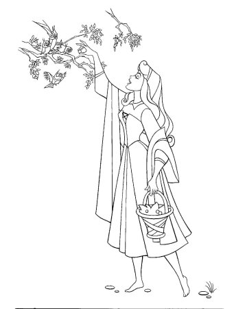 Шарль Перро спящая красавица раскраска