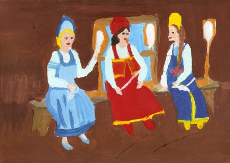 Волк и семеро козлят нарисовать