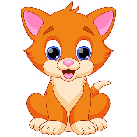 Рыжий котенок мультяшный