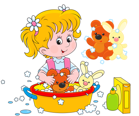 Мытье игрушек