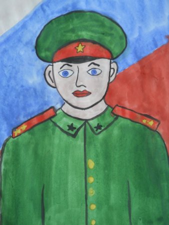 Портрет военного детский