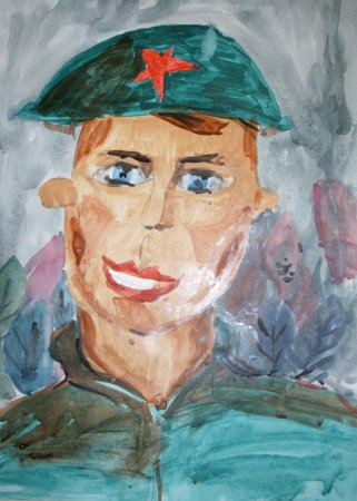 Портрет военного солдата