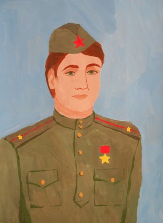 Портрет солдата рисунок детский