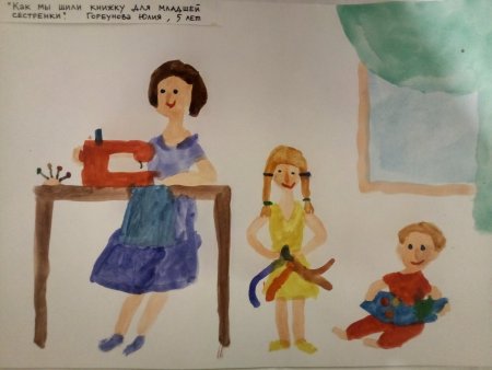Детский рисунок Мамина работа