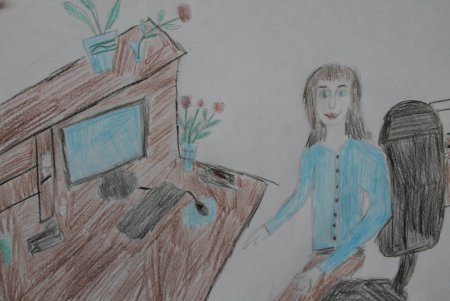 Рисуем мамину работу