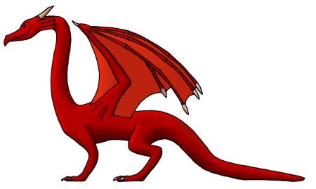 Красный дракон мультяшный