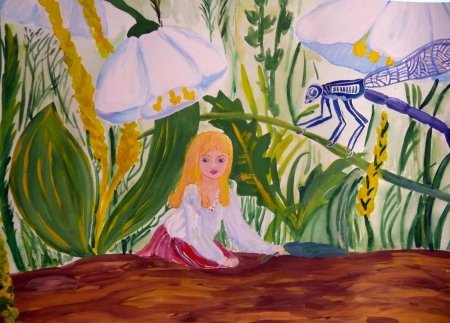 Дюймовочка рисунок