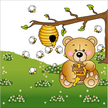 Медвежонок и пчелы
