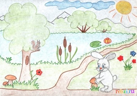 Рисунок на свободную тему природа