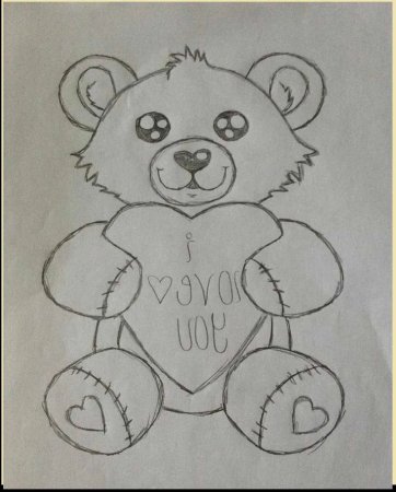 Рисунок медведя карандашом для срисовки