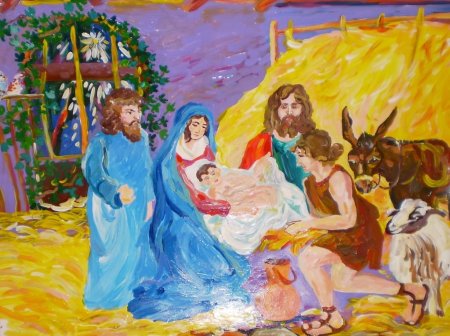 Рисунок на тему Рождество
