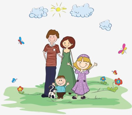 Семья картинки мультяшные