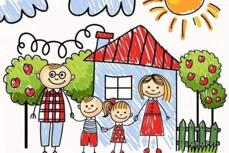 Счастливая семья рисунок