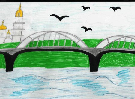 Детские рисунки мостов