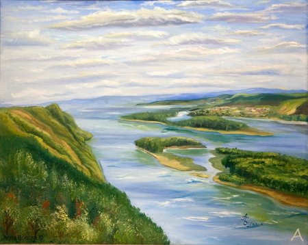 Река Волга рисунок