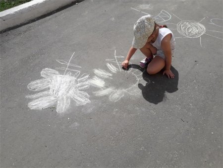 Рисуем на асфальте