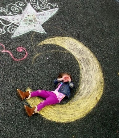 Рисунки на асфальте.