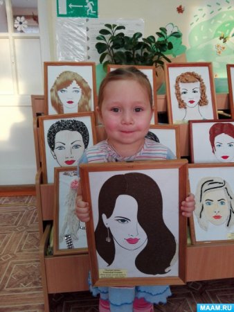 Рисование портрет мамы старшая группа