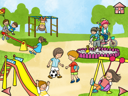 Раскраска качели для дошкольников