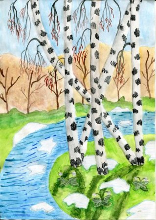 Рисунки на тему Пробуждение весны