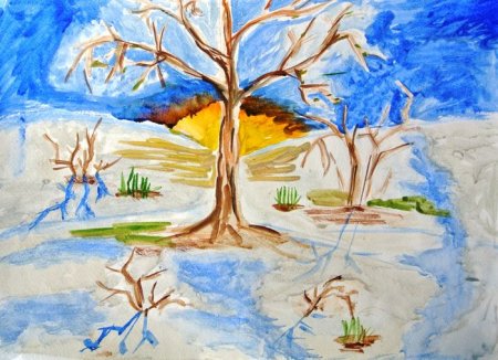 Креативное рисование Весна