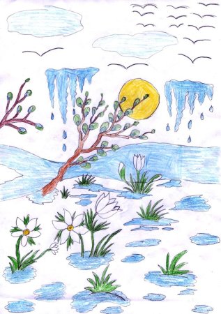 Пробуждение природы рисунок