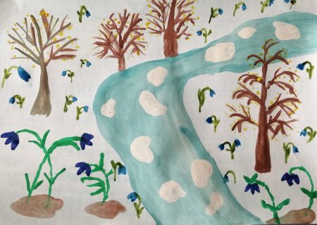 Рисование в подготовительной группе Весеннее Пробуждение