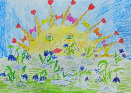 Весне улыбнулась рисование