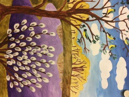 Креативное рисование Весна