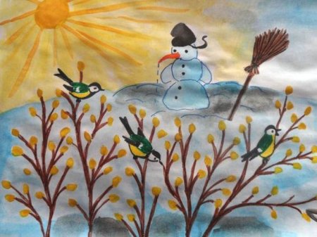 Весенний пейзаж для детей