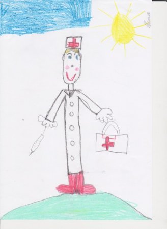 Детские рисунки врачей
