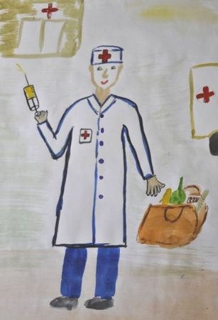 Детские рисунки на тему профессии